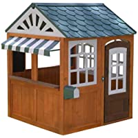 Los mejores  - KidKraft 405 Casita de juegos para jardín y exterior al aire libre de madera para niños Garden Viewmcon pizarra- maceta…